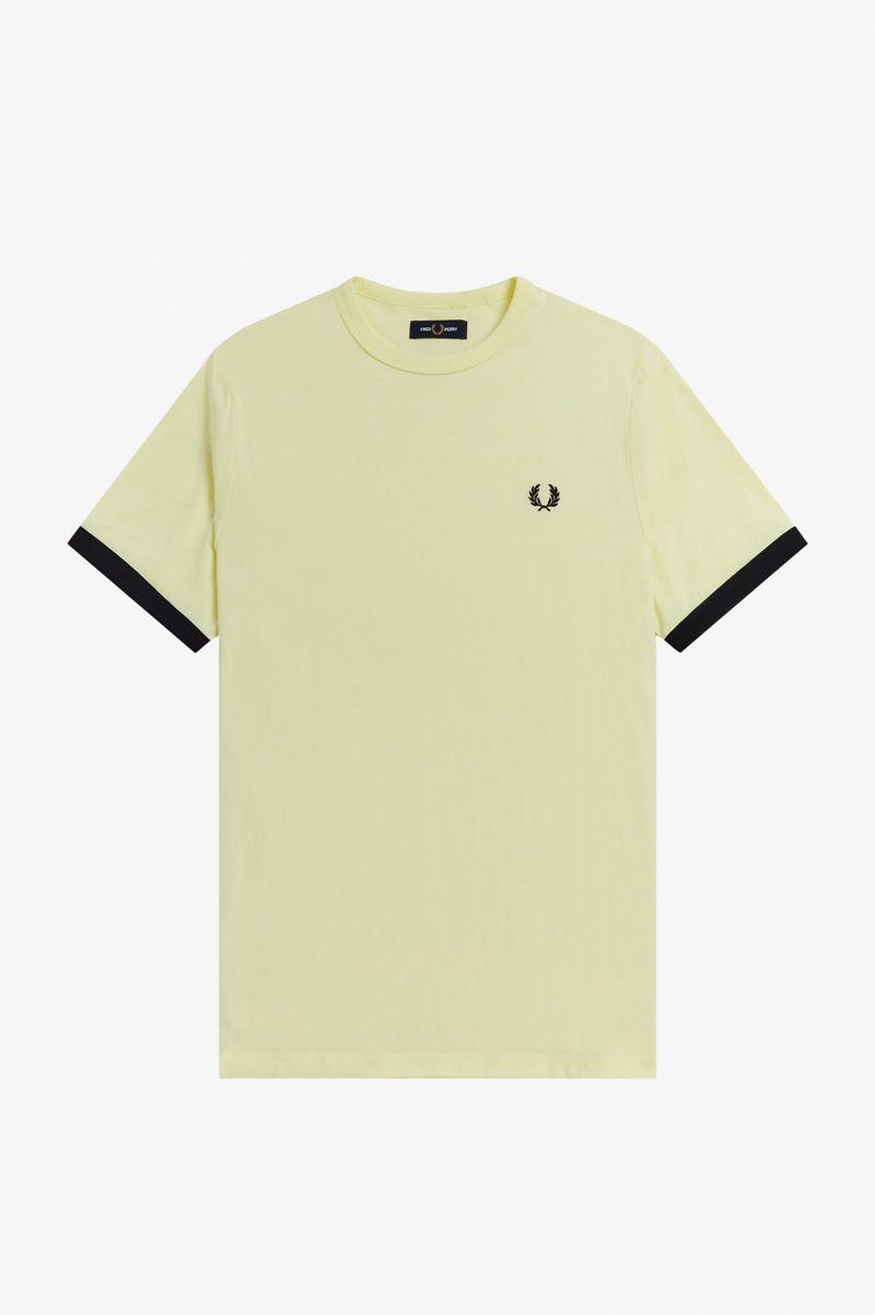 Green Fred Perry Ringer Men\'s T Shirts | PH 1750ILHS